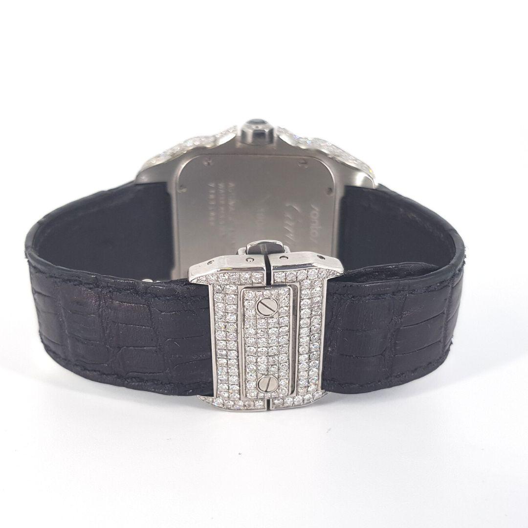 cartier santos black diamond