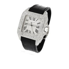 Cartier Santos 100 Diamond Case, Dial and Buckle