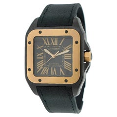 Cartier Santos 100 Large "100th Anniversary", Black Dial, Rose Gold Bezel