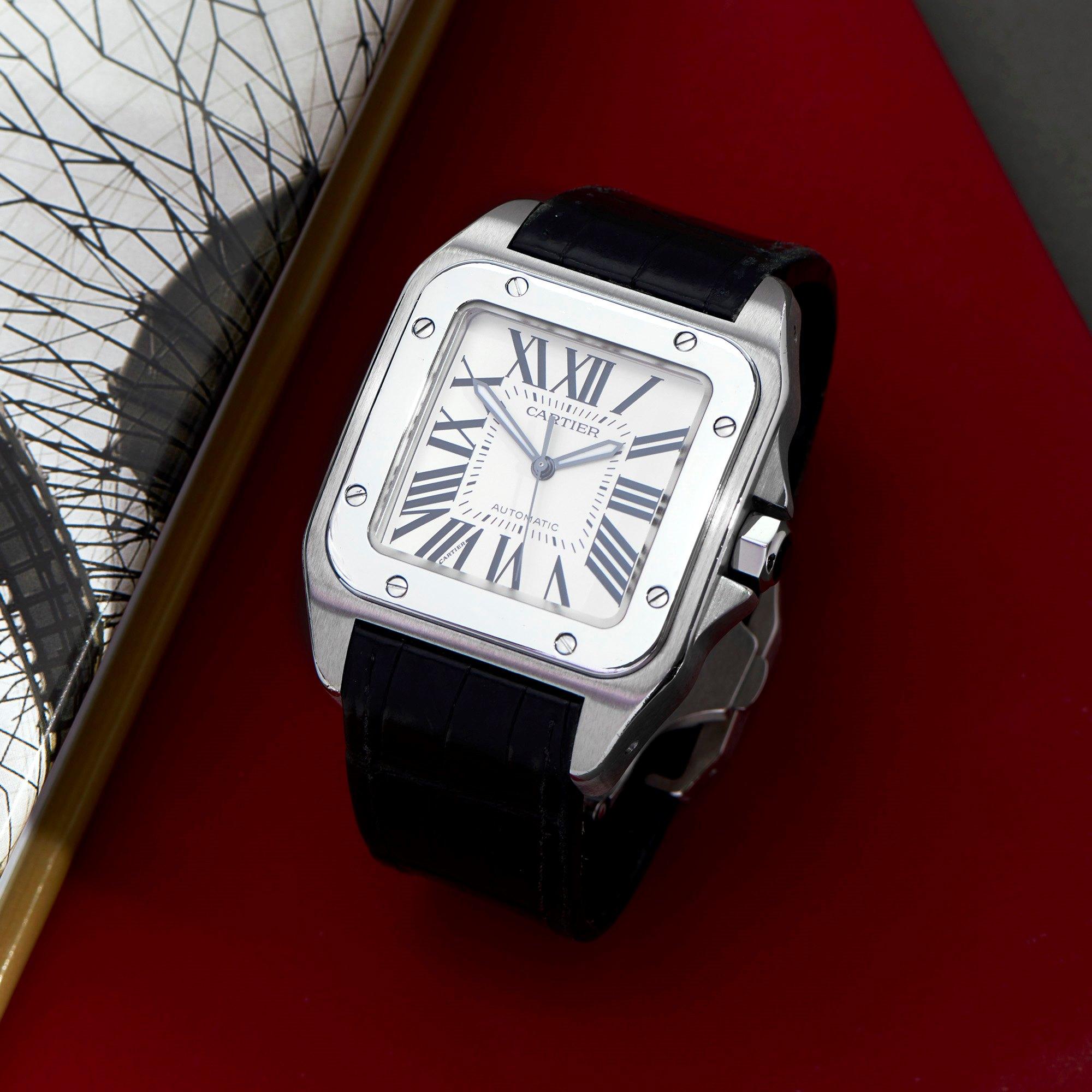 Cartier Santos 100 Men Stainless Steel 0 Watch For Sale 3