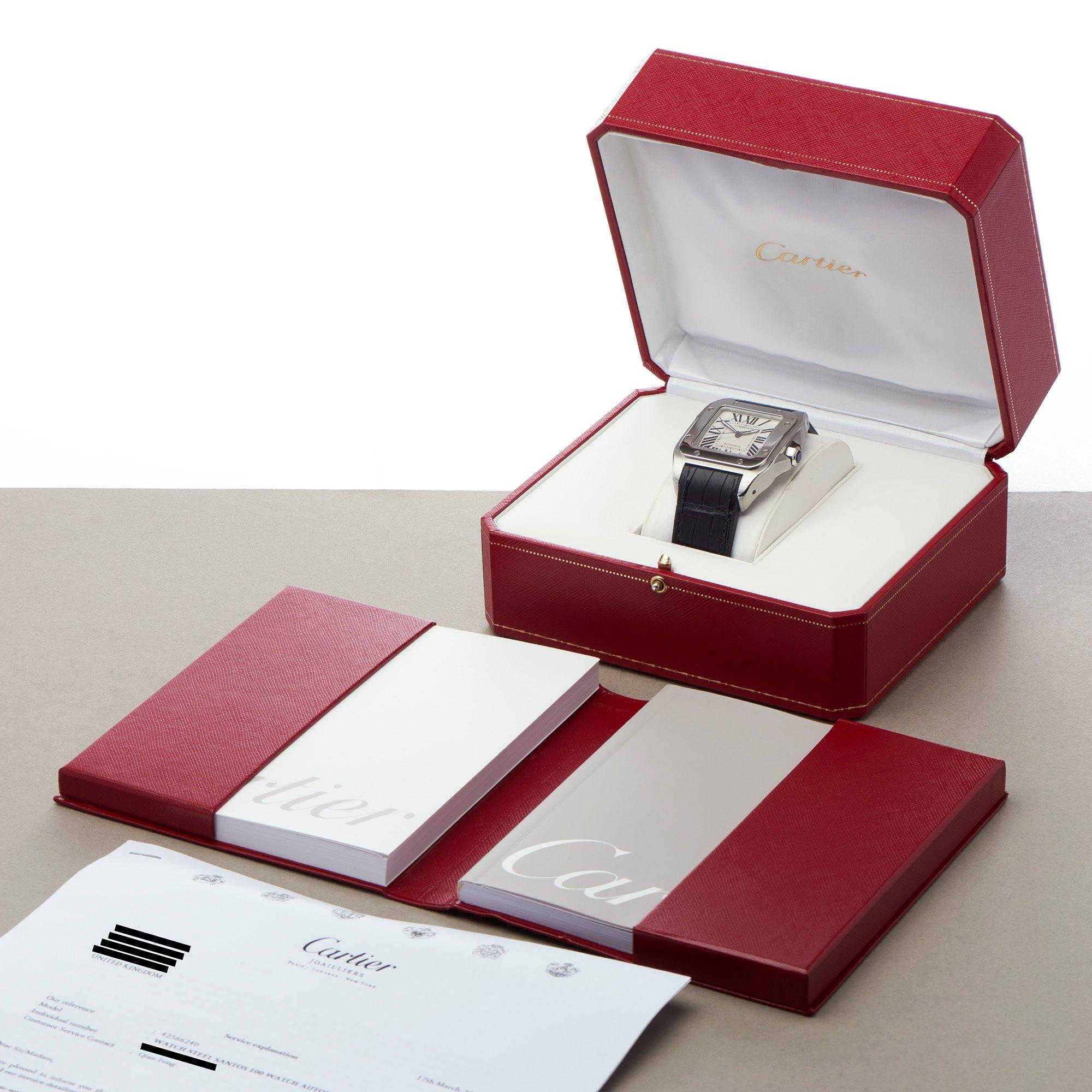 Cartier Santos 100 Men Stainless Steel 0 Watch For Sale 2