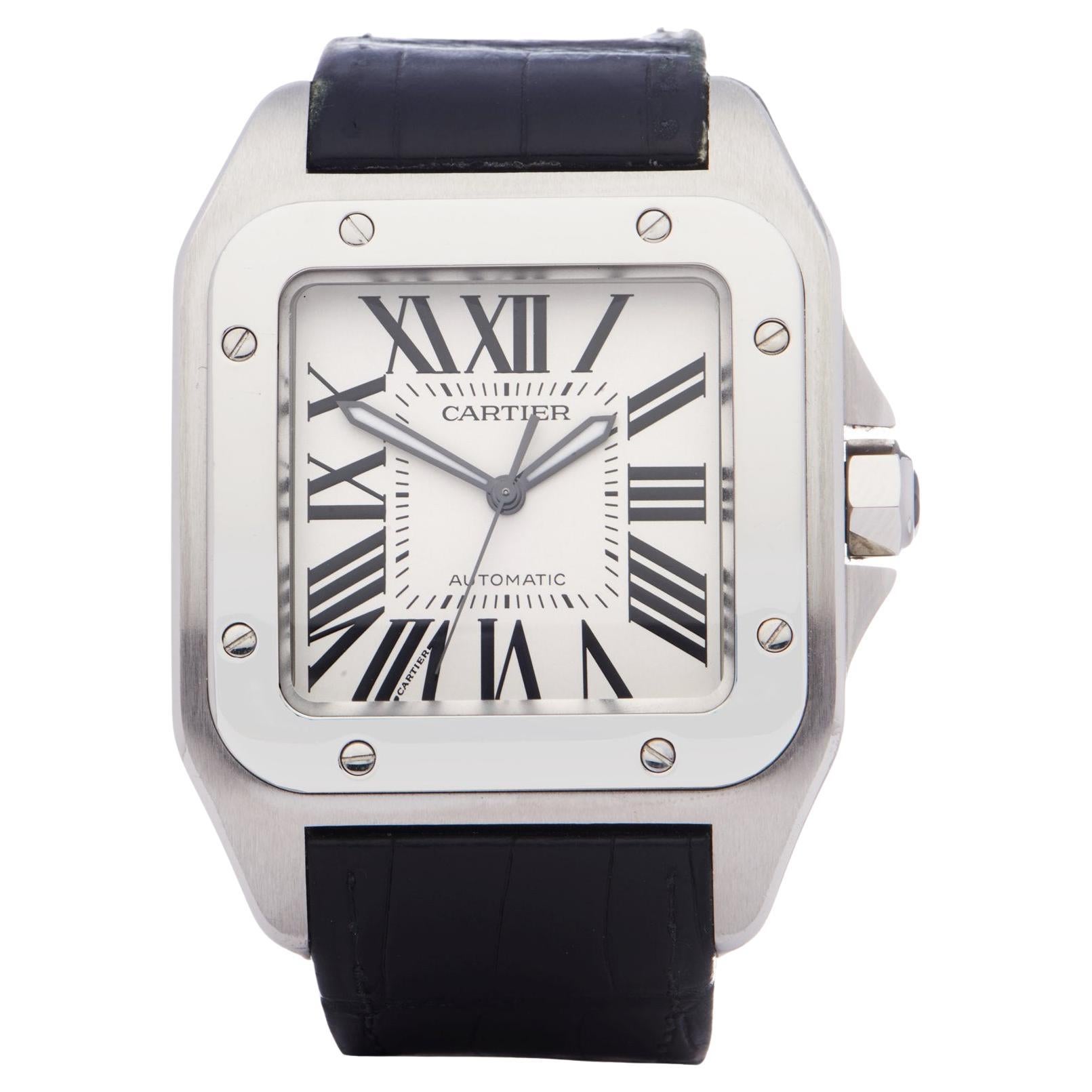 Cartier Santos 100 Men Stainless Steel 0 Watch For Sale