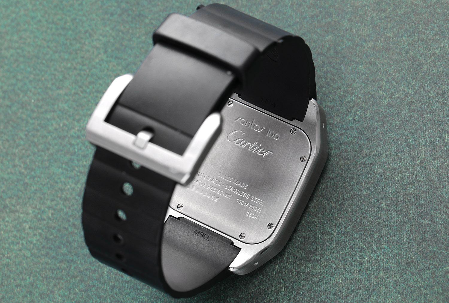 cartier black rubber watch