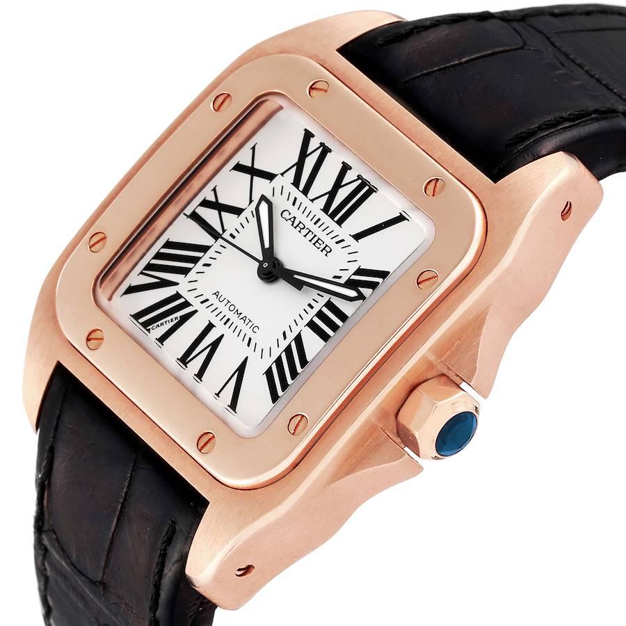 cartier santos medium rose gold