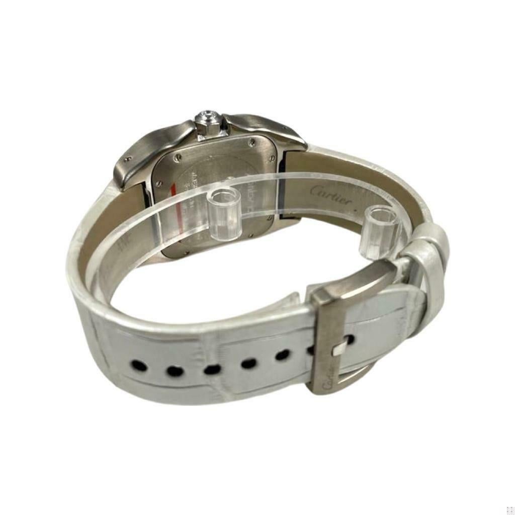 Cartier Santos 100 Ref. 2881 Gold Factory Diamond Bezel 33MMWatch For Sale 1