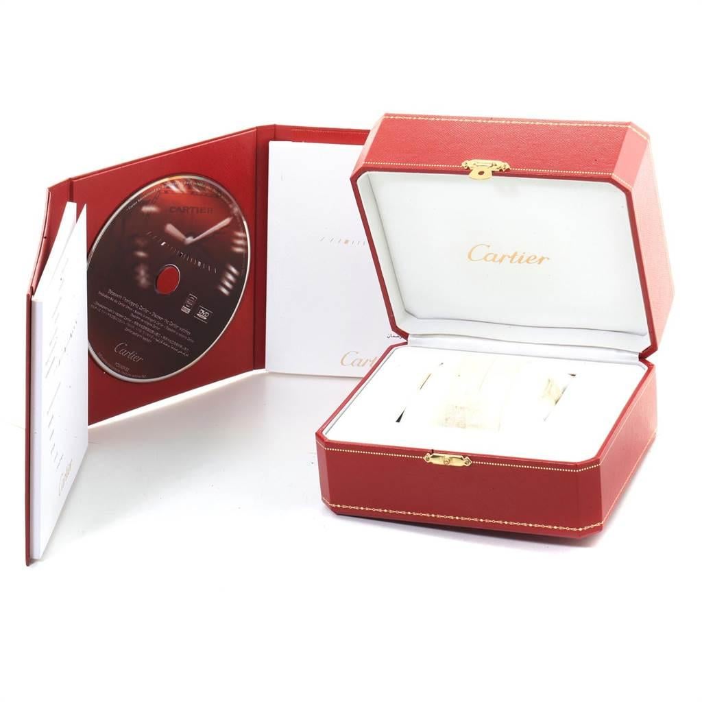 Cartier Santos 100 Rose Gold Black Dial Men's Watch W20124U2 Box Papers For Sale 5