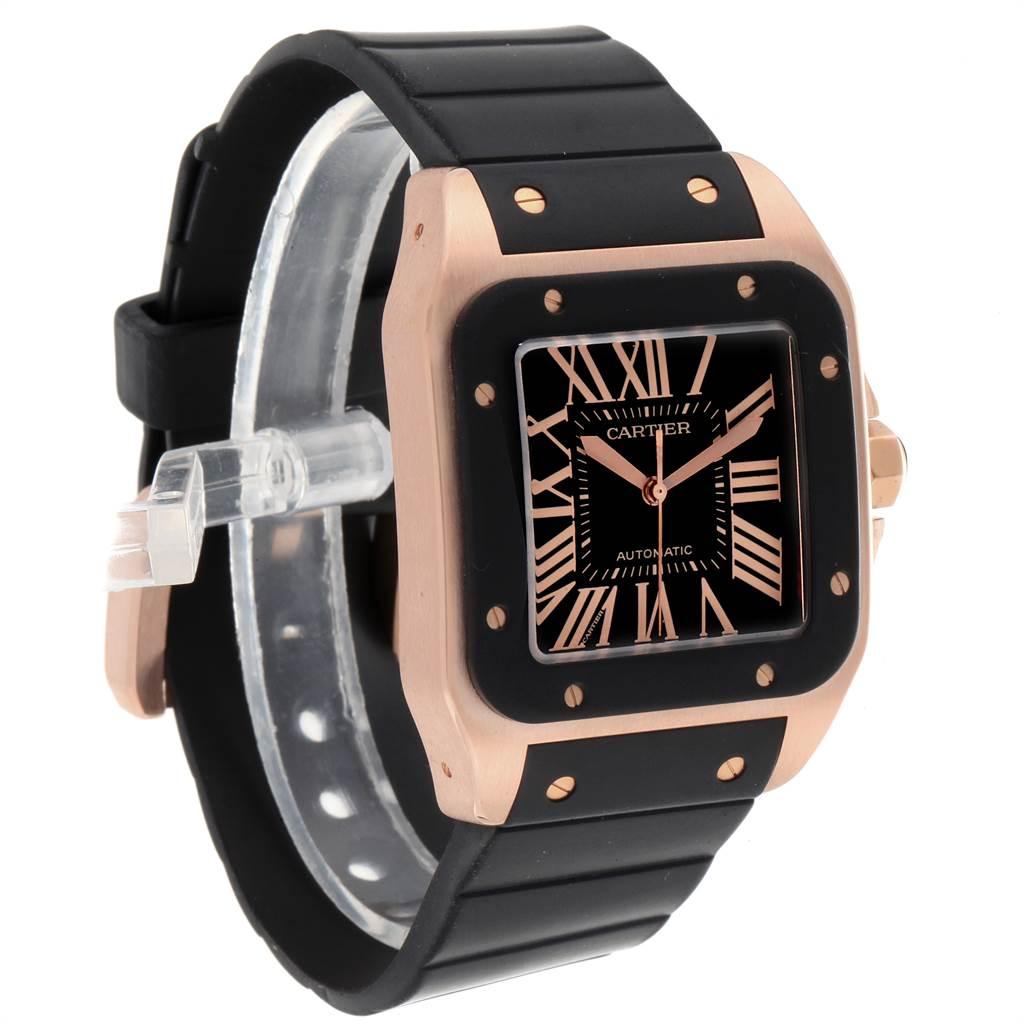 cartier tank black and gold
