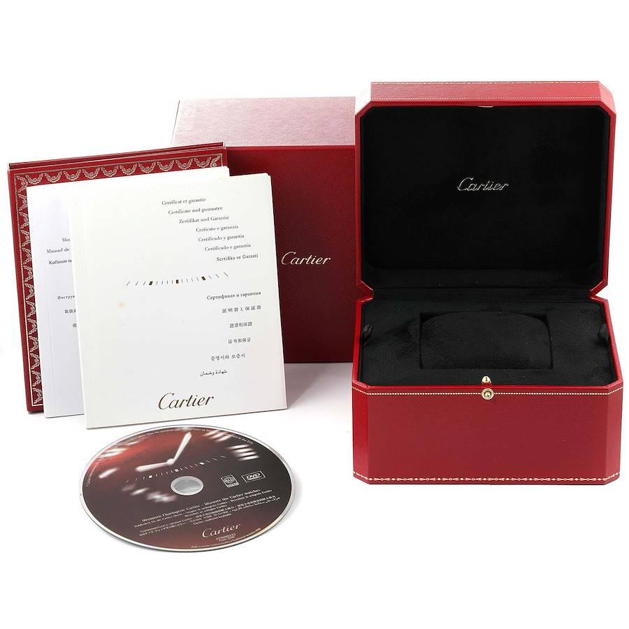 Cartier Santos 100 Rose Gold Black Dial Mens Watch W20124U2 Box Papers 3