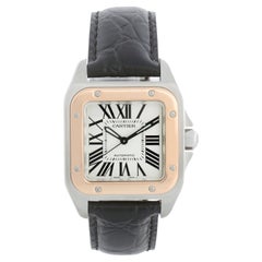 Reloj Cartier Santos 100 Automático Unisex Oro Rosa y Acero W20107X7 2878