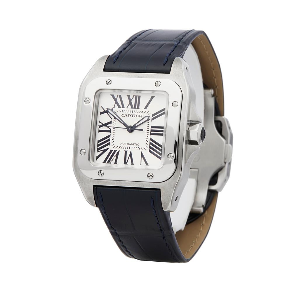 Reference: W5299
Manufacturer: Cartier
Model: Santos 100
Model Reference: 2878
Age: Circa 2000's
Gender: Women's
Box and Papers: Xupes Presentation Box
DIALWhite Roman
Glass: Sapphire Crystal
Movement: Automatic
Water Resistance: To Manufacturers