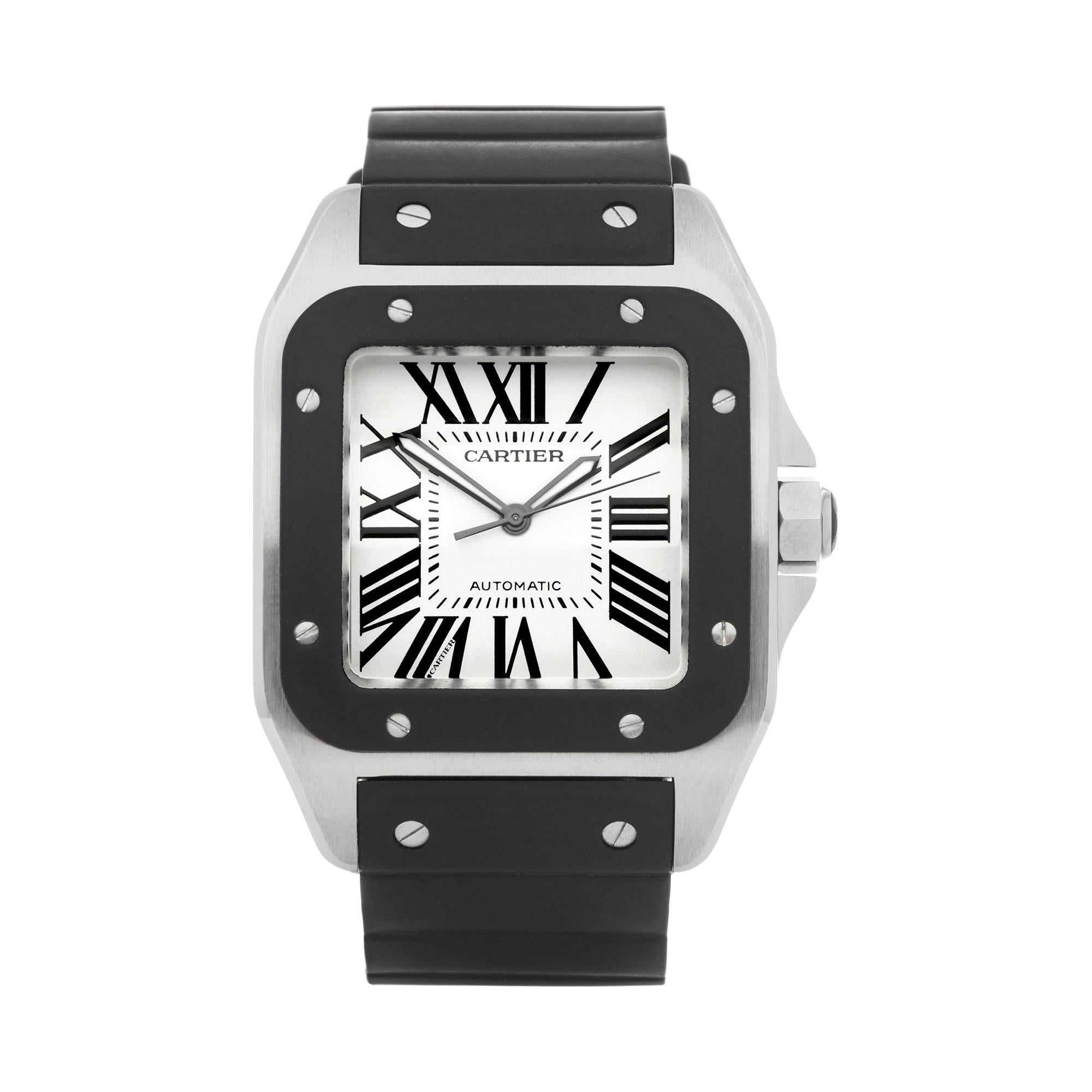 Cartier Santos 100 Stainless Steel and Rubber 2656