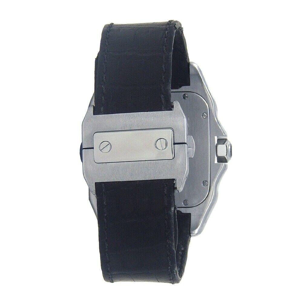 Cartier Santos 100 Stainless Steel Men's Watch Automatic 2656 In Excellent Condition For Sale In New York, NY