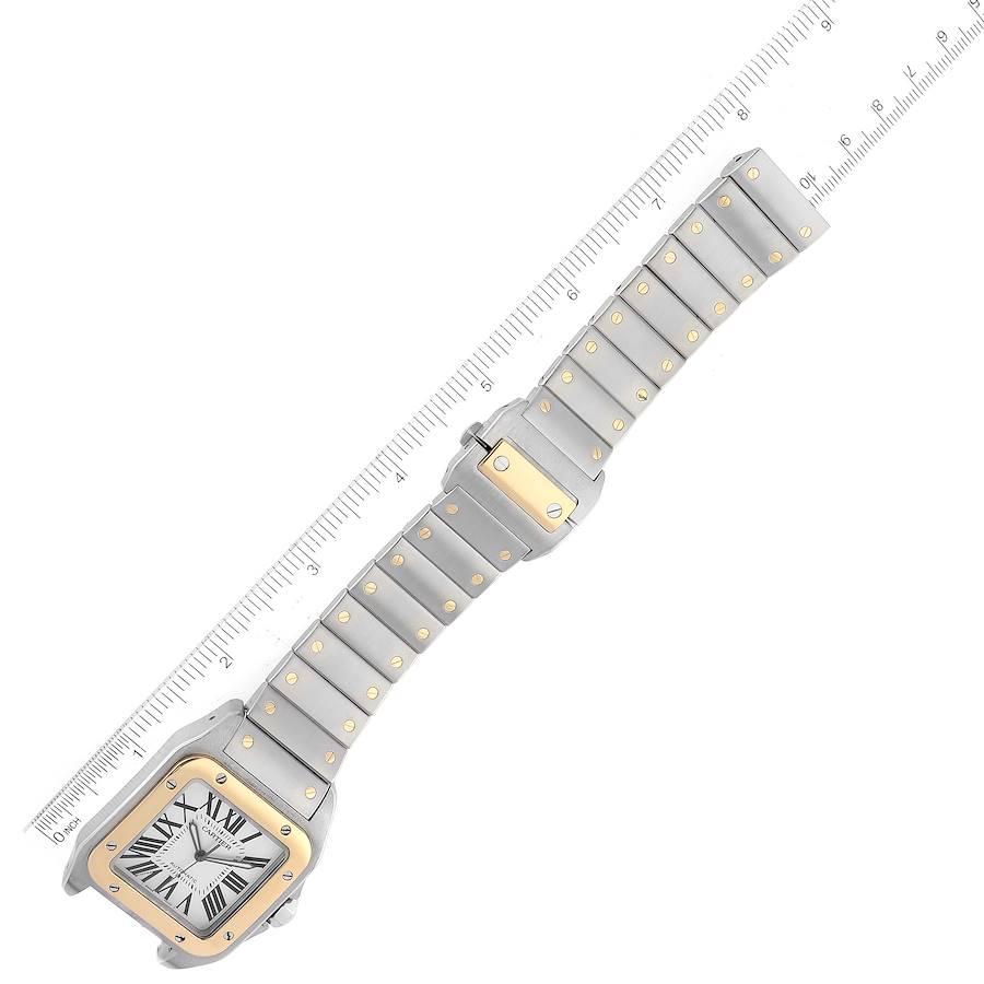 Cartier Santos 100 Steel Yellow Gold 38mm Mens Watch W200728G Papers 2