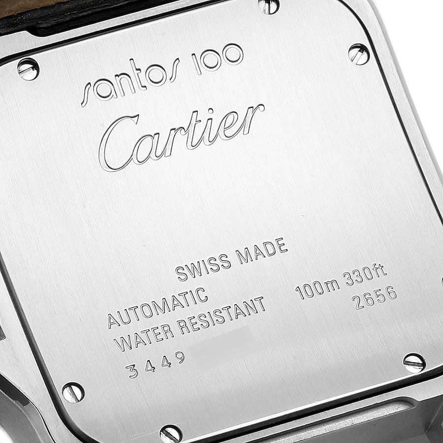 Cartier Santos 100 Steel Yellow Gold Mens Watch W20072X7 3