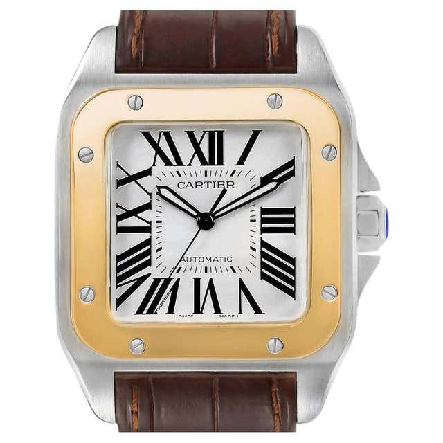 Cartier Yellow Gold Ronde Louis Mecanique Guilloche Dial Wristwatch at ...