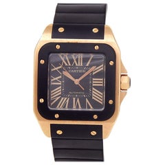 Cartier Santos 100 W20124U2, Black Dial, Certified and Warranty