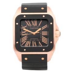 Cartier Santos 100 W20124U2 or 2792 Men's Rose Gold XL Watch