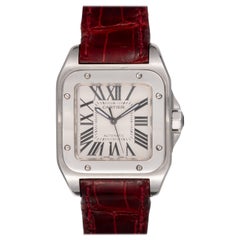 Cartier Santos 100 W20126X8 2878 Silver Dial SS Automatic