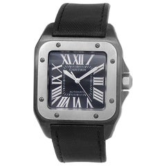 Cartier Santos 100 W2020010, Black Dial, Certified and Warranty