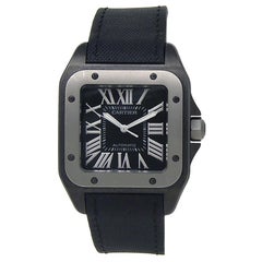Cartier Santos 100 W2020010, Black Dial, Certified and Warranty