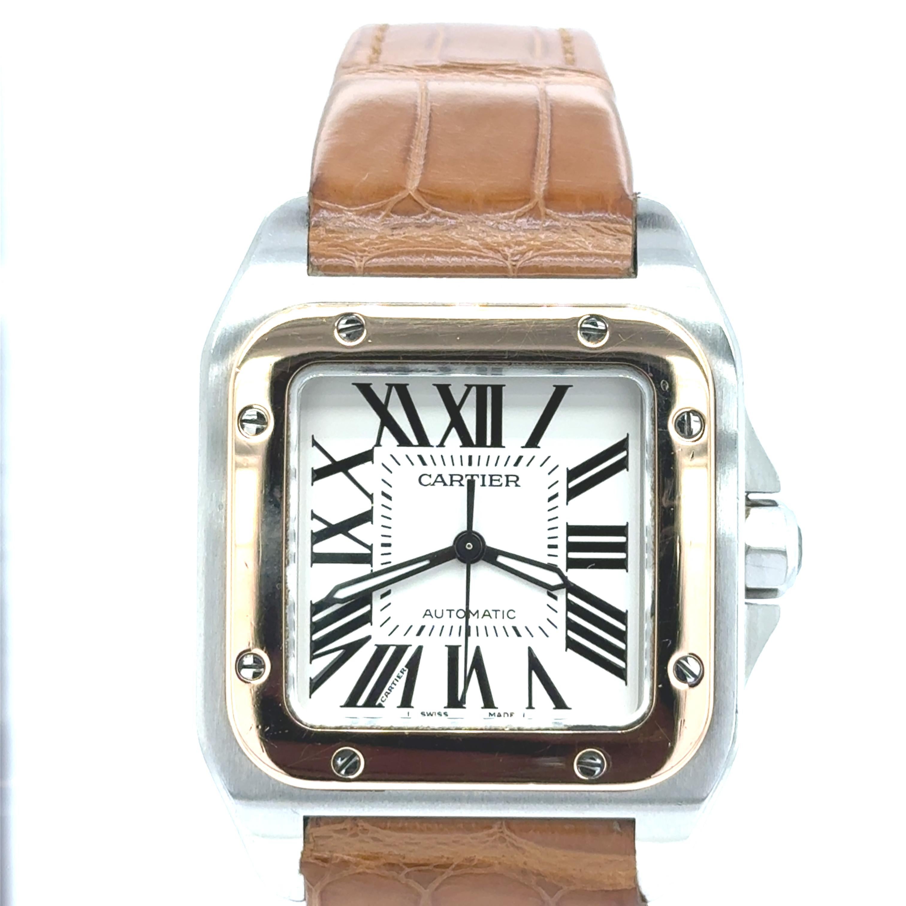 Cartier Santos 100 Watches In Excellent Condition In Vannes, FR