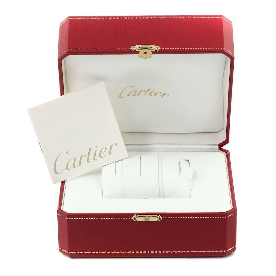 Cartier Santos 100 White Rubber Strap Steel Ladies Watch W20129u2 3