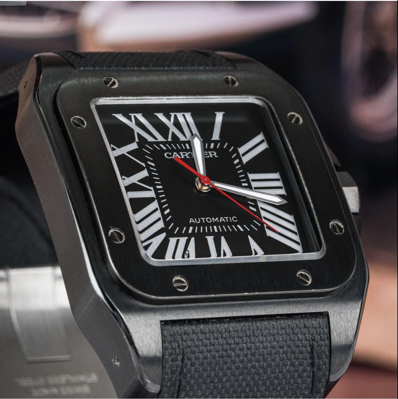Cartier santos new arrivals 100 carbon
