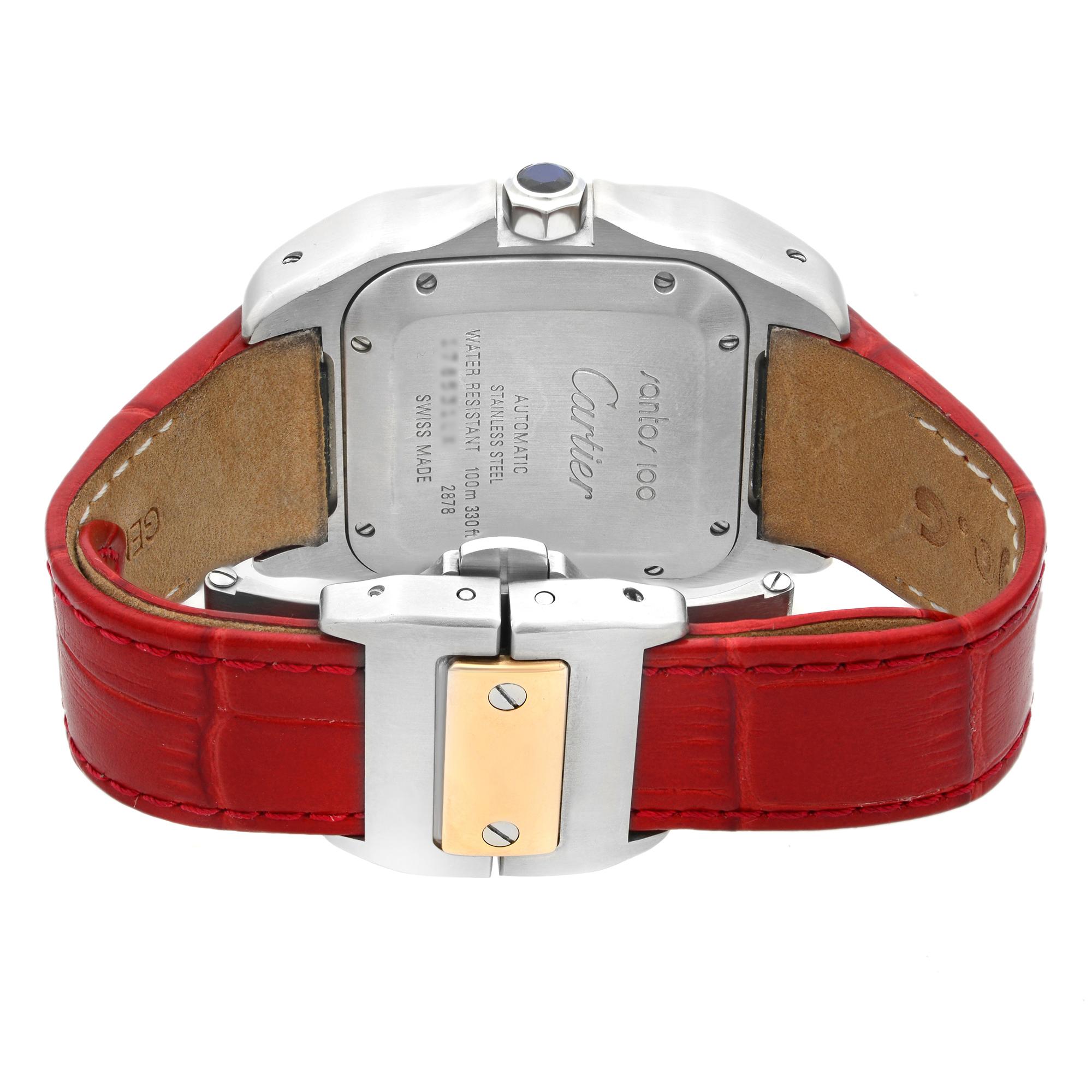 cartier santos red strap