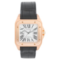 Used Cartier Santos 100 XL 18K Rose Gold Men's Watch 2792 W20095Y1