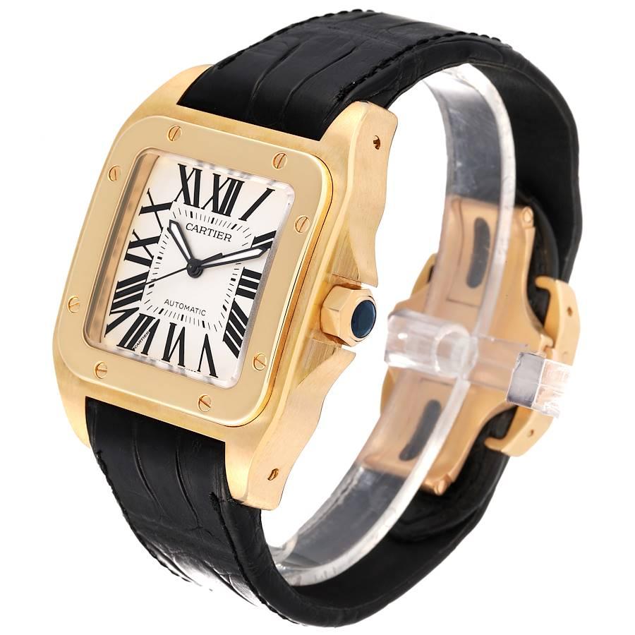 cartier watch black leather strap