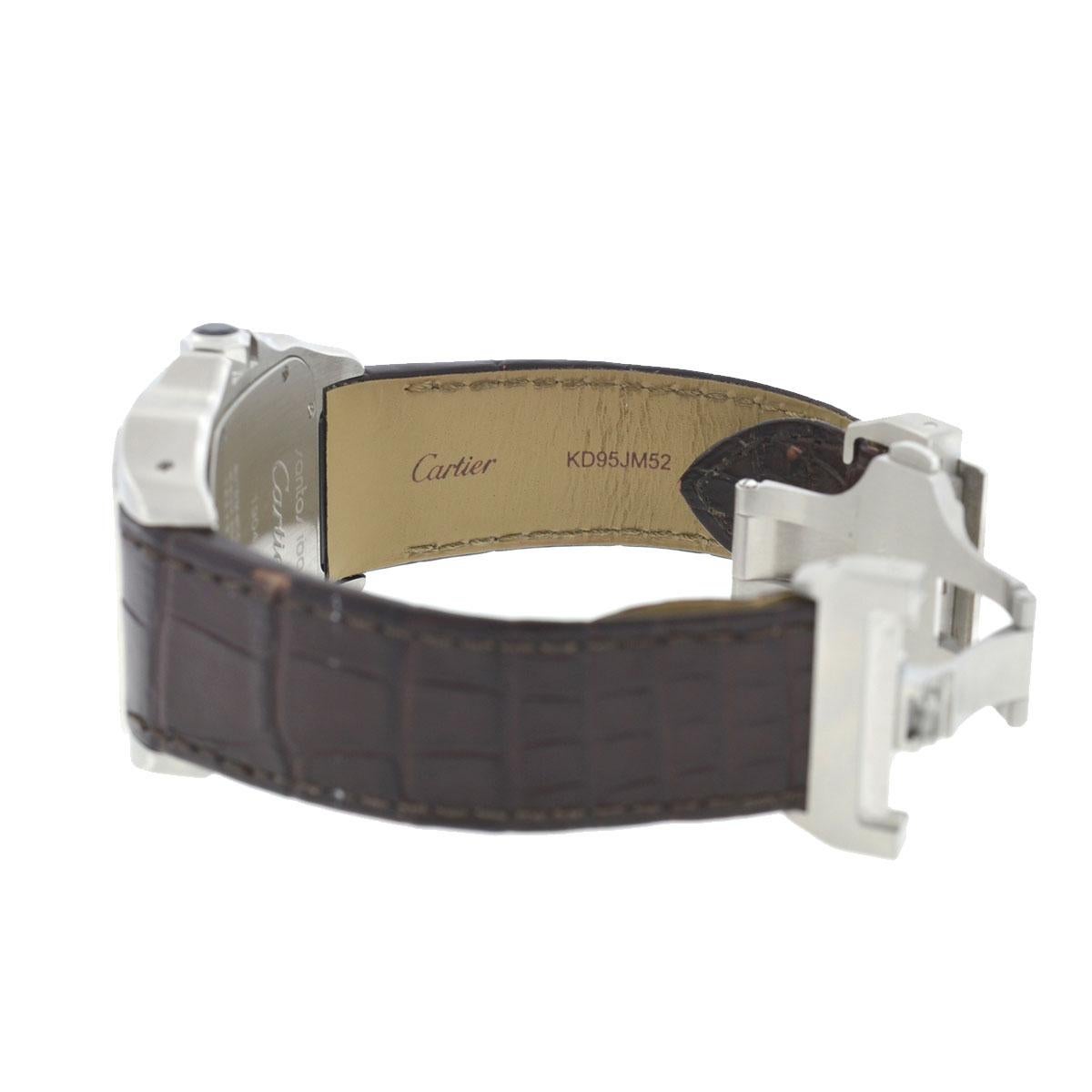 Cartier Santos 100 XL Édition d'anniversaire 1904-2004 avec boîte d'origine en vente 3