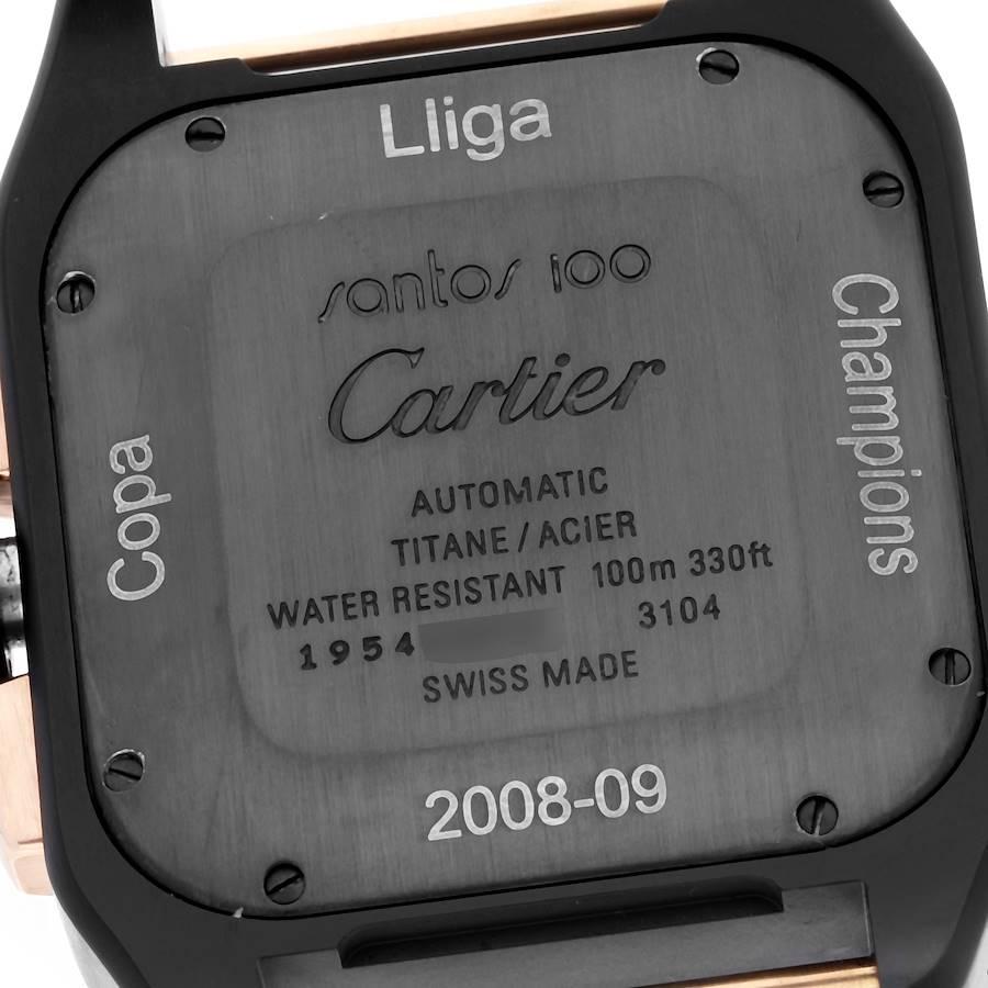 Cartier Santos 100 XL Carbon Rose Gold Chronograph Watch W2020004 In Good Condition In Atlanta, GA