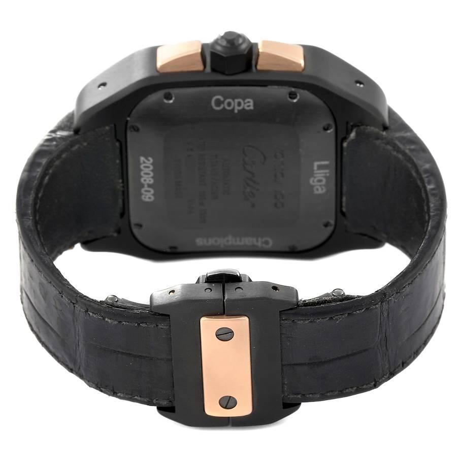 Men's Cartier Santos 100 XL Carbon Rose Gold Chronograph Watch W2020004
