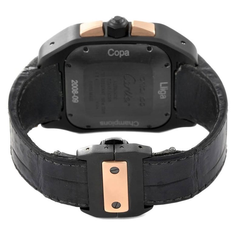 Cartier Santos 100 XL Carbon Rose Gold Chronograph Watch W2020004