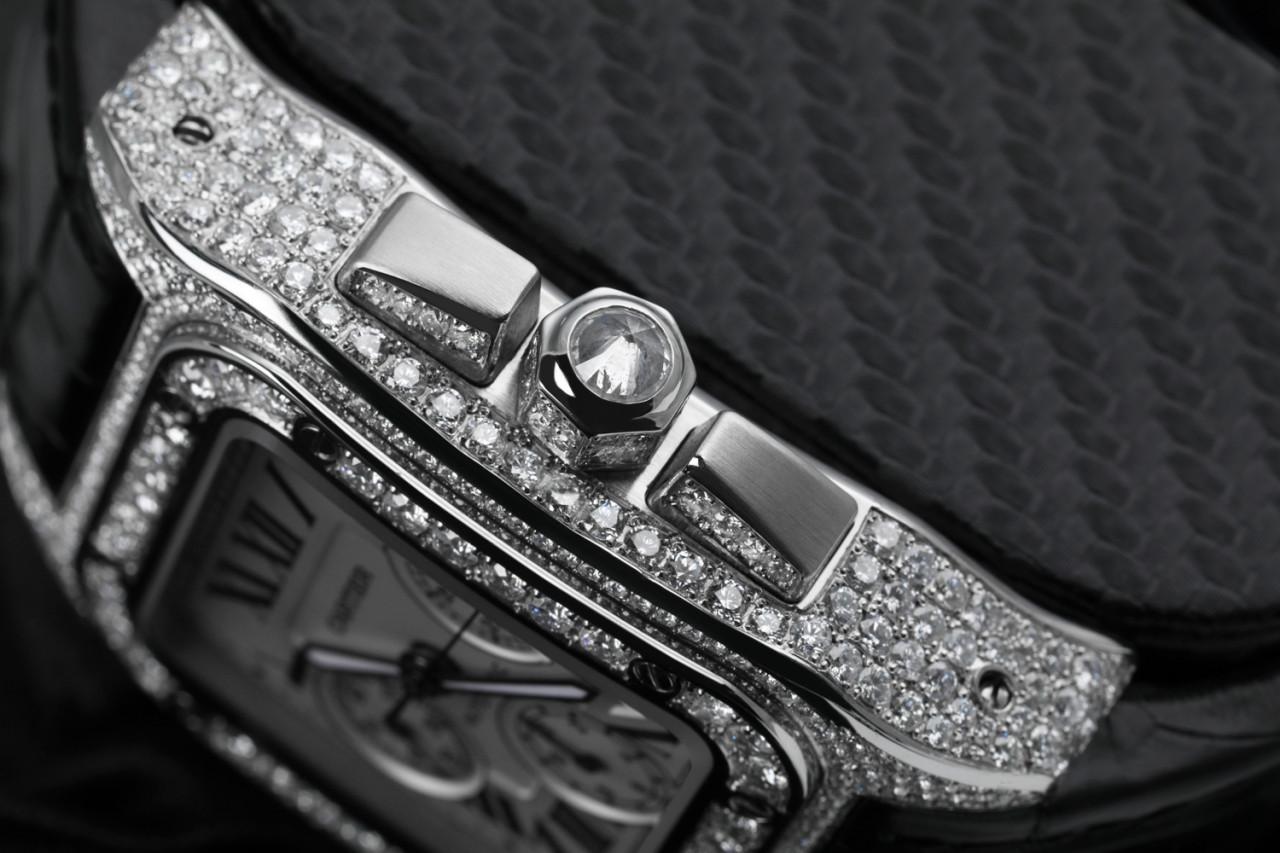 cartier santos iced out