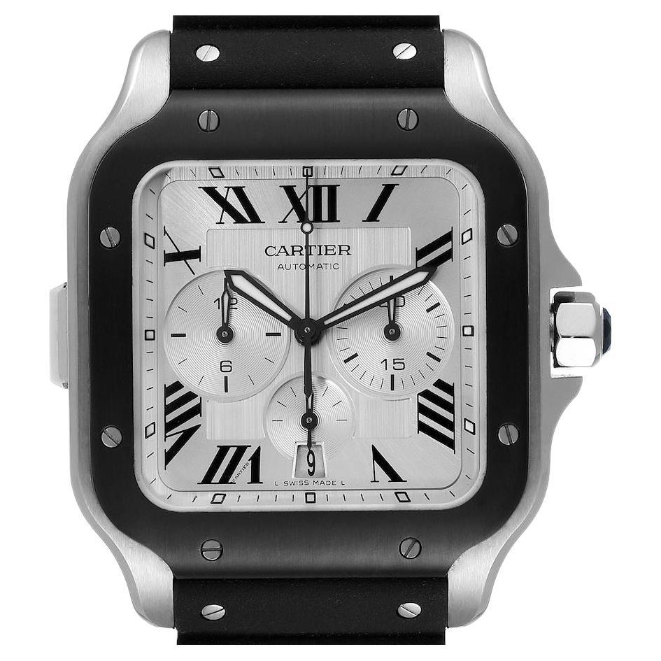 Cartier Palladium Santos 100 Skeleton XL Manual winding Wristwatch at ...
