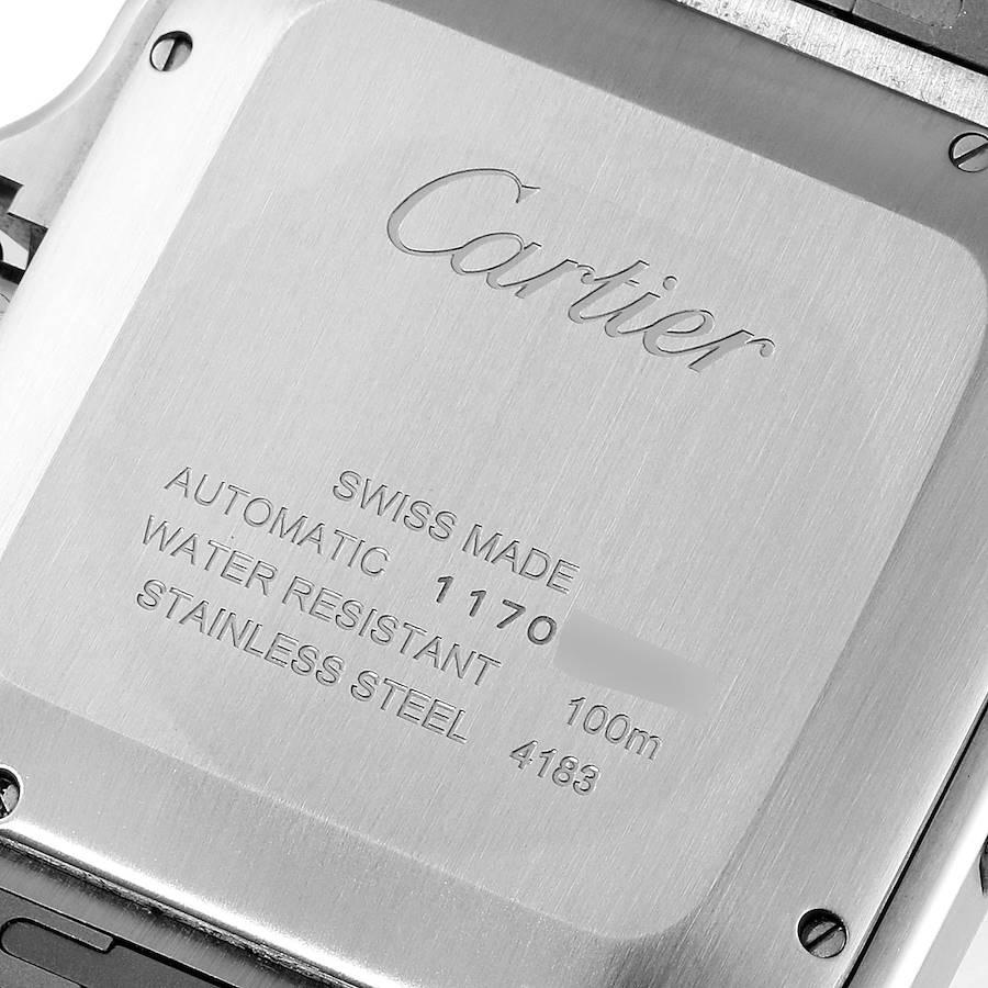Cartier Santos 100 XL Chronograph Stahl Kautschukarmband Herrenuhr WSSA0017 im Zustand „Hervorragend“ im Angebot in Atlanta, GA