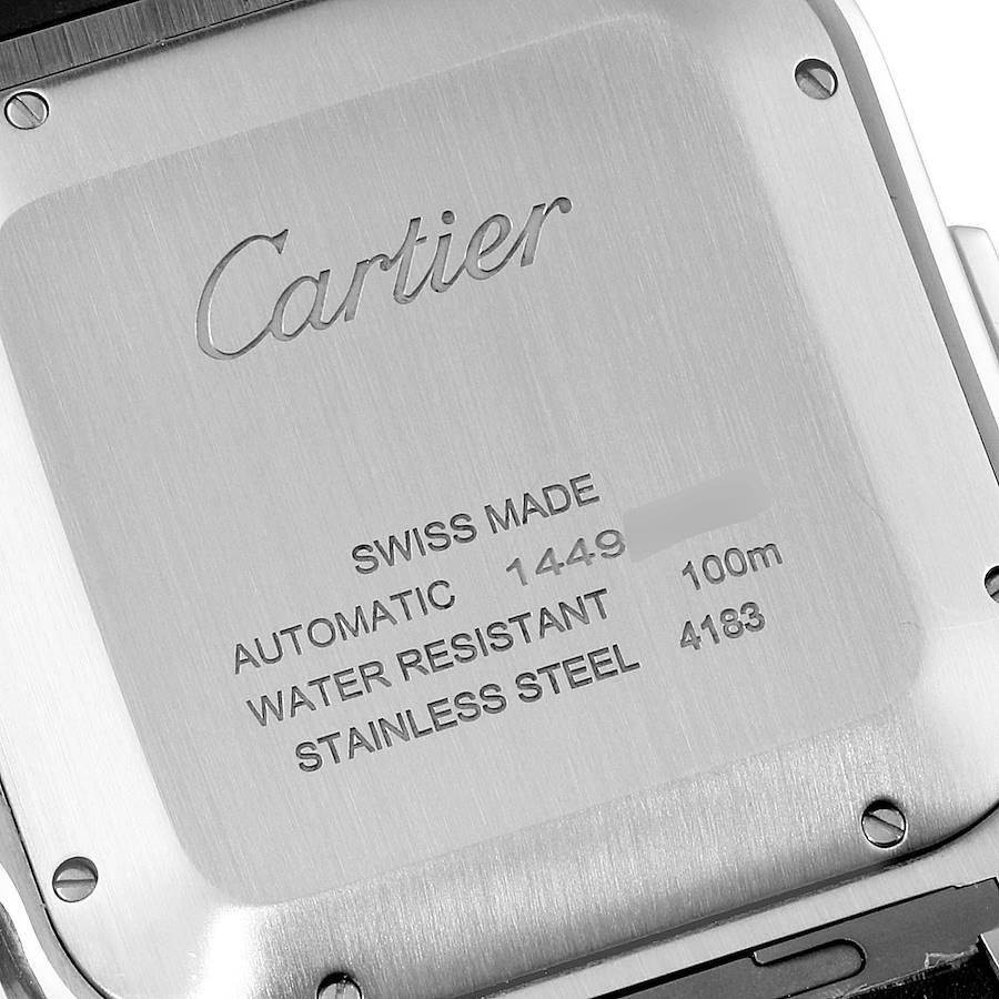 Cartier Santos 100 XL Chronograph Stahl-Rubinuhr WSSA0017 Boxkarte im Angebot 2