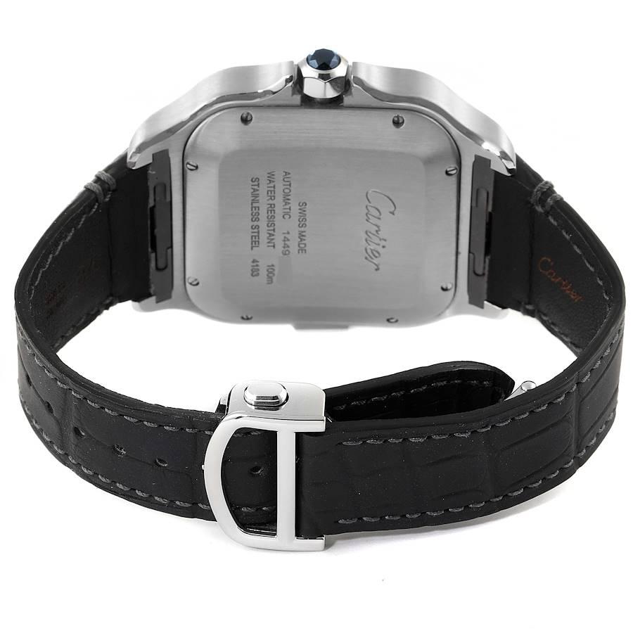 Cartier Santos 100 XL Chronograph Stahl-Rubinuhr WSSA0017 Boxkarte im Angebot 3