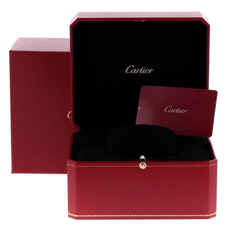 Cartier Santos 100 XL Chronograph Stahl-Rubinuhr WSSA0017 Boxkarte im Angebot 5