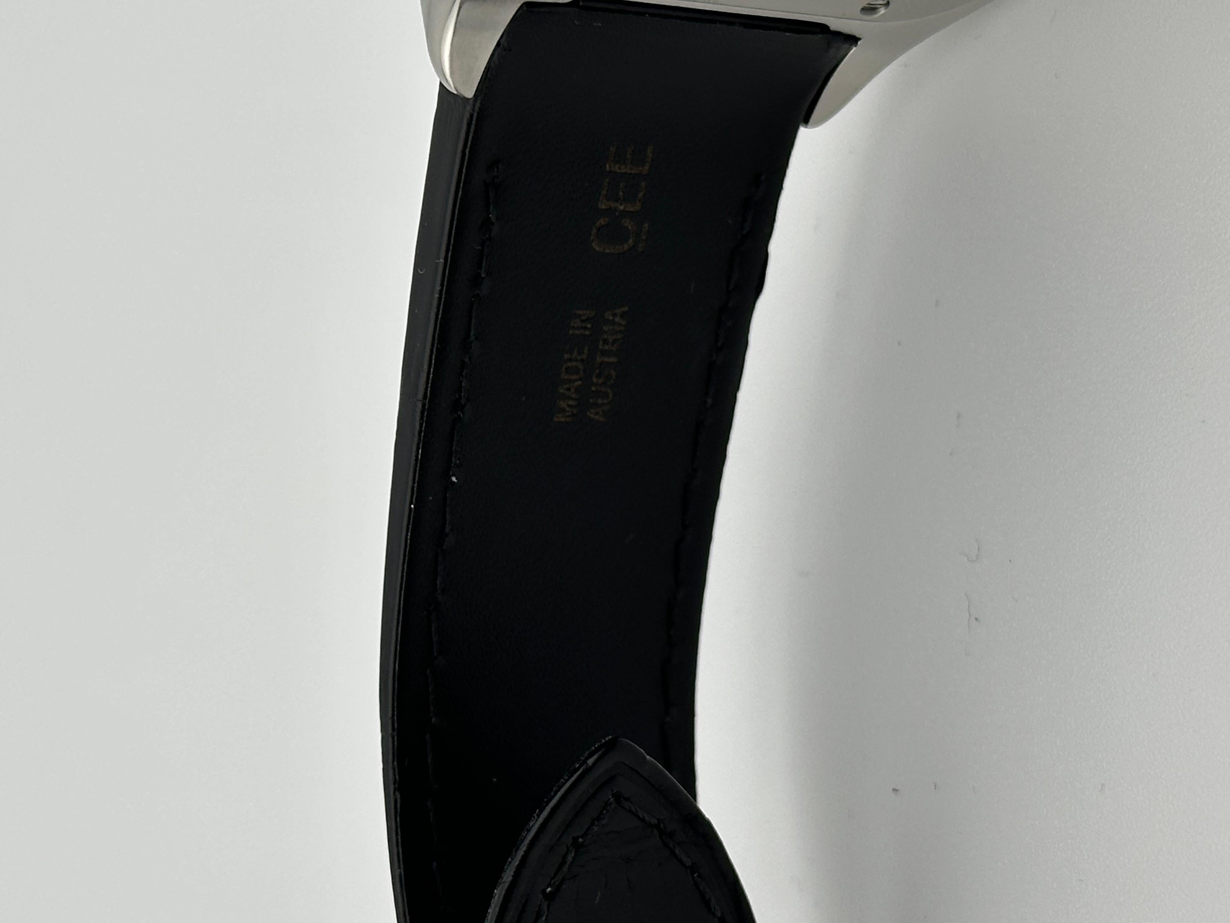 Cartier Santos 100 XL Ref 2656 Cinturino in pelle in acciaio inossidabile in vendita 6