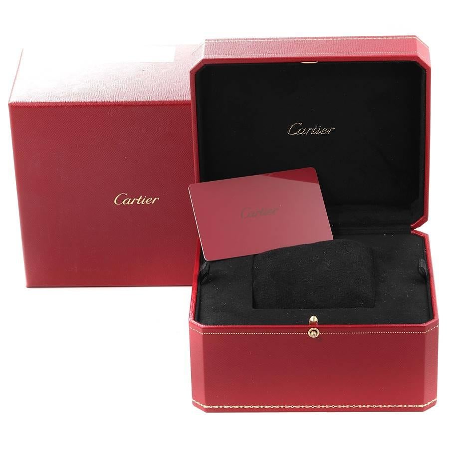 Cartier Santos 100 XL Rose Gold Silver Dial Mens Watch WGSA0011 Box Card 3