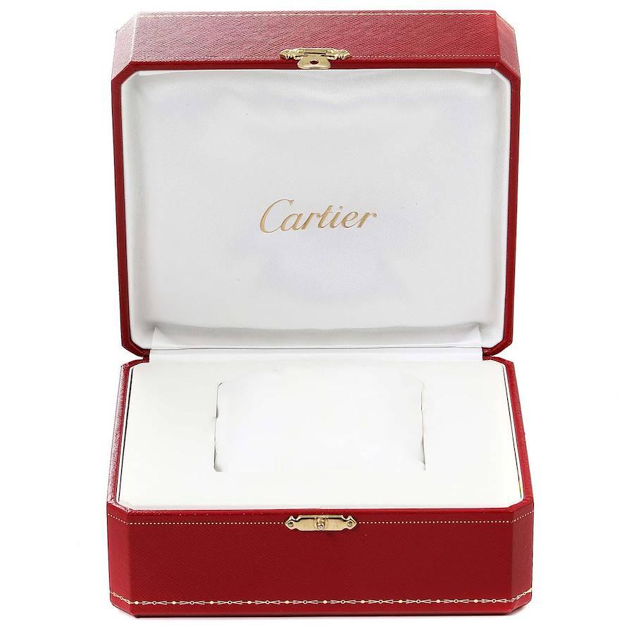 Cartier Santos 100 XL Silver Dial Chronograph Mens Watch W20090X8 For Sale 4