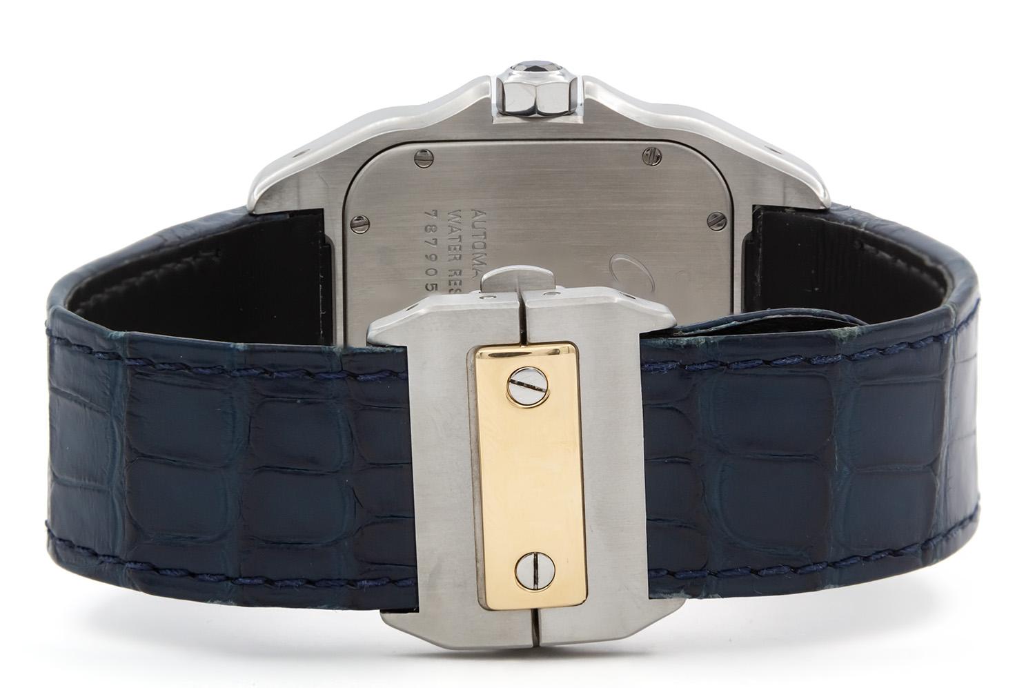 Cartier Santos 100 XL en acier inoxydable et or 18k deux tons Boîte et papiers 2656 W20072X7 Excellent état à Tustin, CA