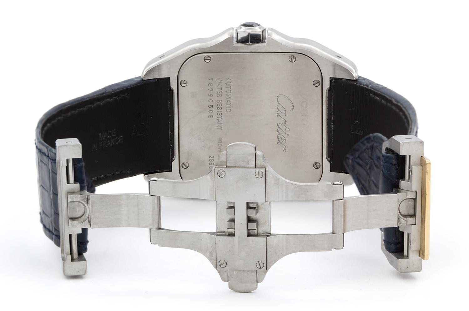  Cartier Santos 100 XL en acier inoxydable et or 18k deux tons Boîte et papiers 2656 W20072X7 Pour hommes 