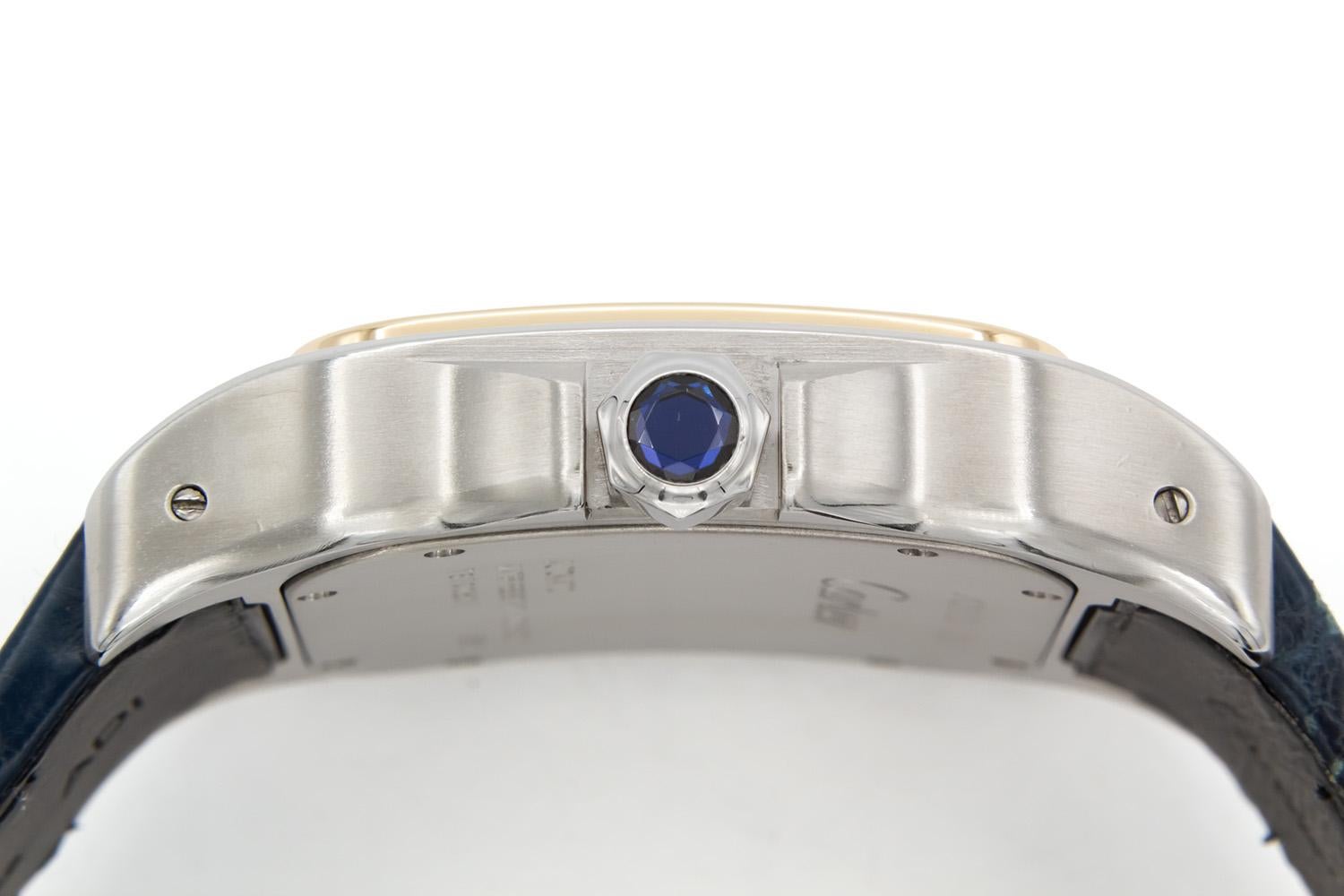 Cartier Santos 100 XL en acier inoxydable et or 18k deux tons Boîte et papiers 2656 W20072X7 2