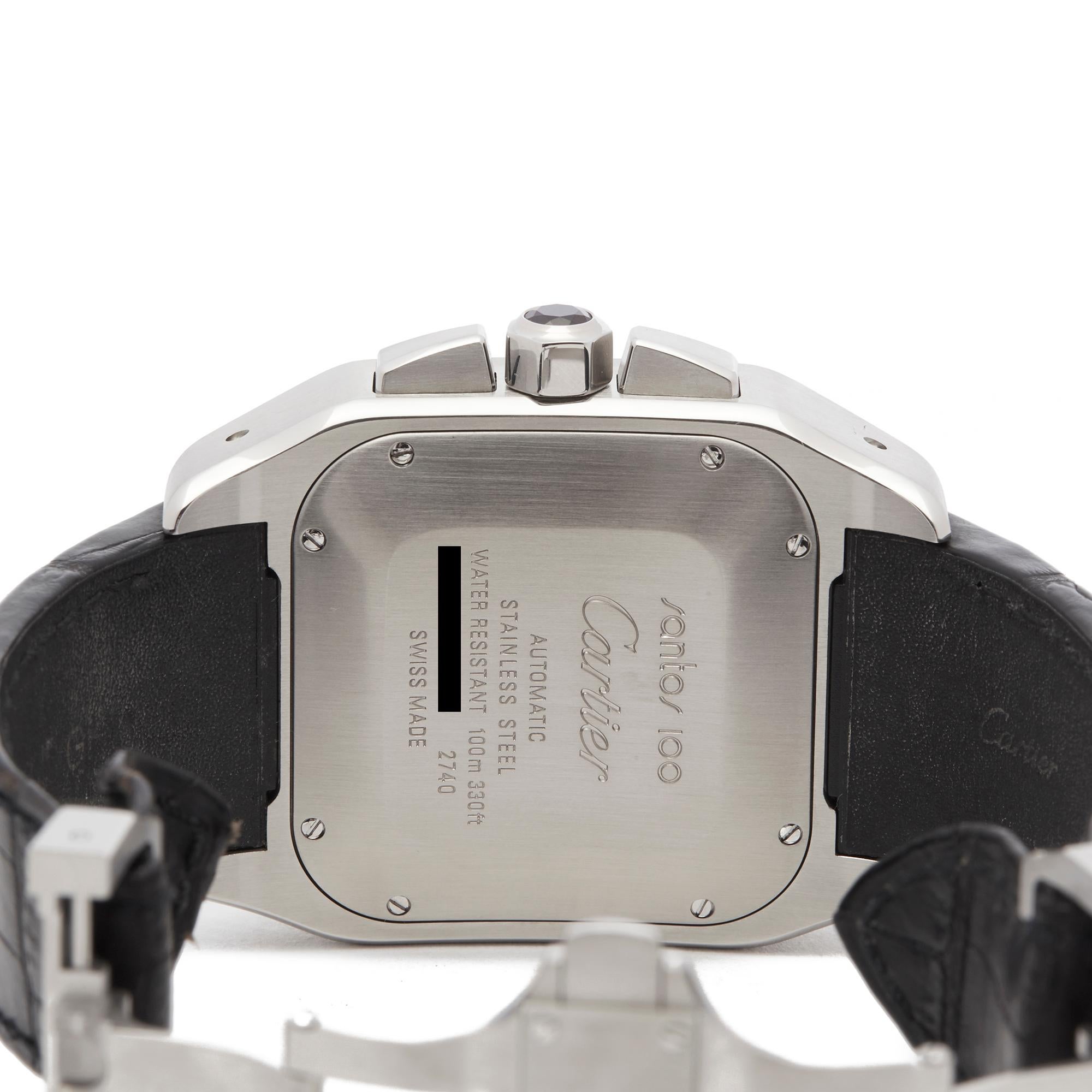 Cartier Santos 100 XL Stainless Steel 2740 Wristwatch In Excellent Condition In Bishops Stortford, Hertfordshire