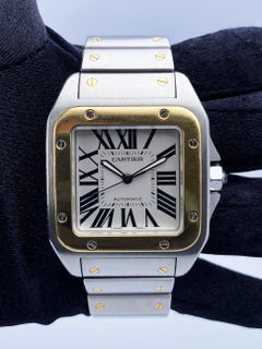 Cartier Santos-100 XL W200728G Two Tones Mens Watch