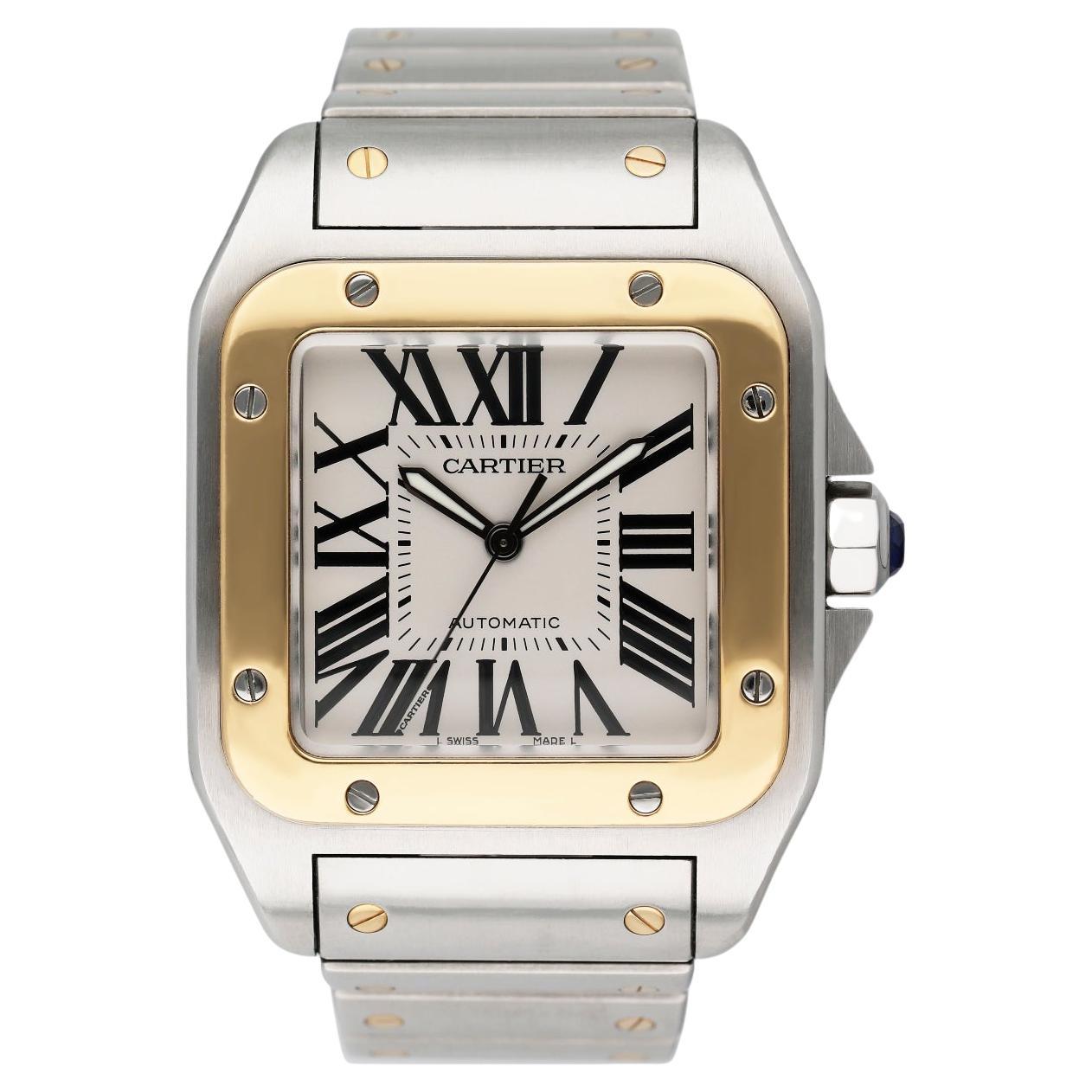 Cartier Santos-100 XL W200728G Two Tones Mens Watch