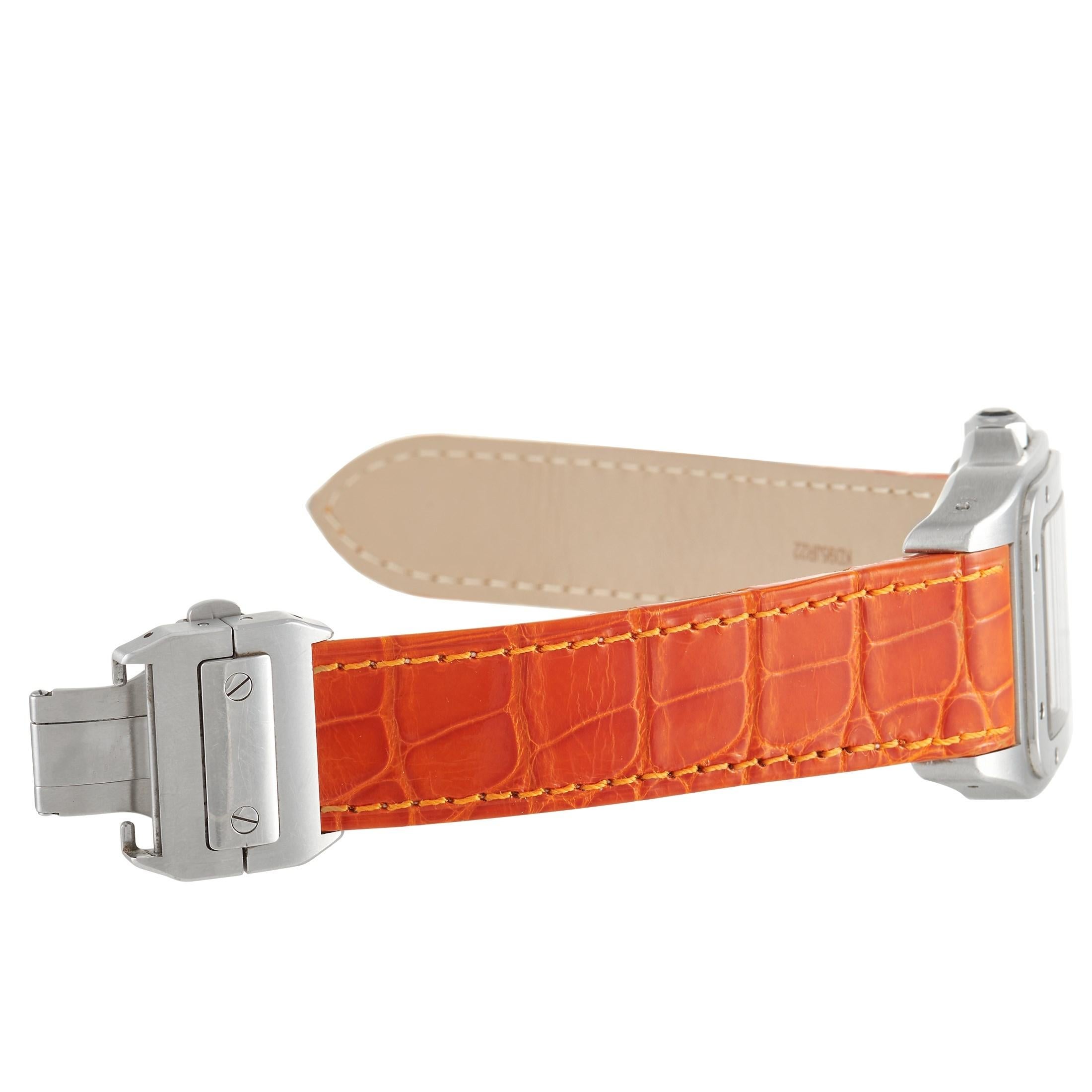 cartier santos orange strap